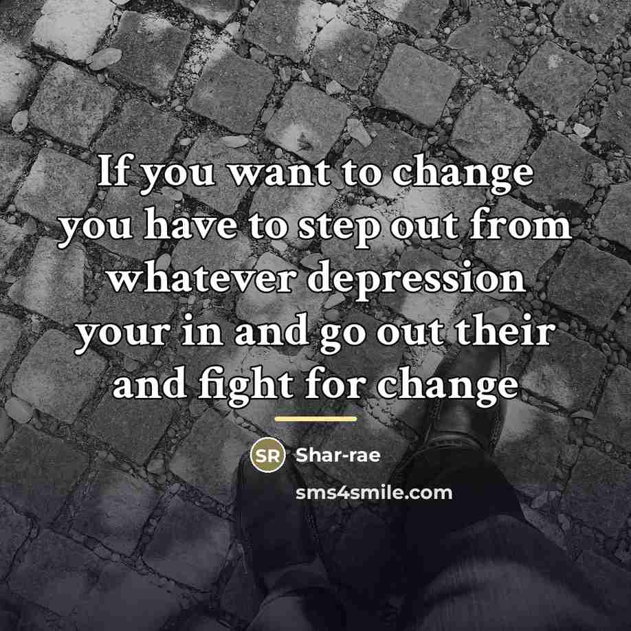 “If you want to change you have to step out…” quote by Shar-rae