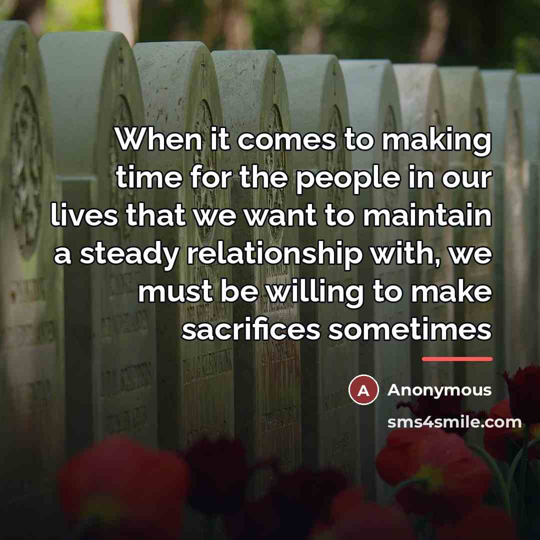 “When it comes to making time for the people in…” quote by Anonymous