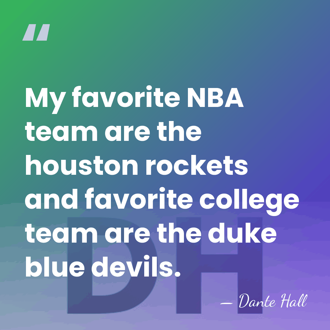 My favorite NBA team are the houston rockets and favorite college team&hellip; - Dante Hall
