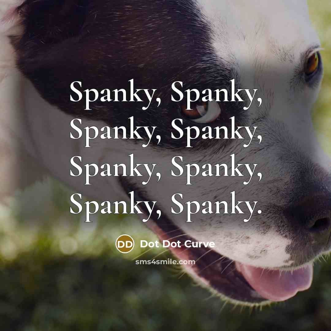 “Spanky, Spanky, Spanky, Spanky, Spanky, Spanky, Spanky, Spanky.” quote by Dot Dot Curve