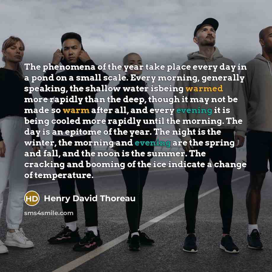 “The phenomena of the year take place every day in…” quote by Henry David Thoreau