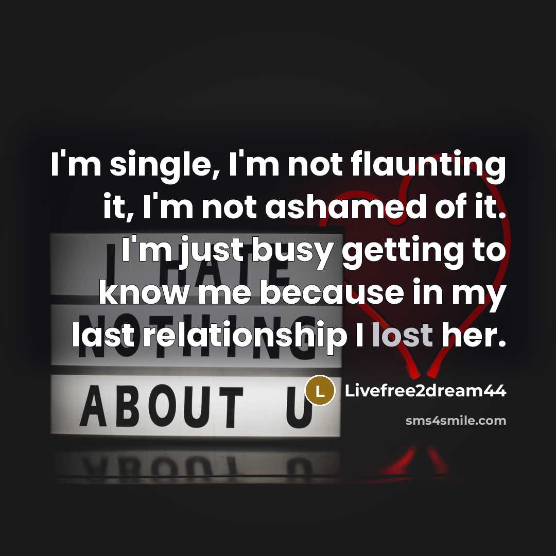 “I'm single, I'm not flaunting it, I'm not ashamed of…” quote by Livefree2dream44