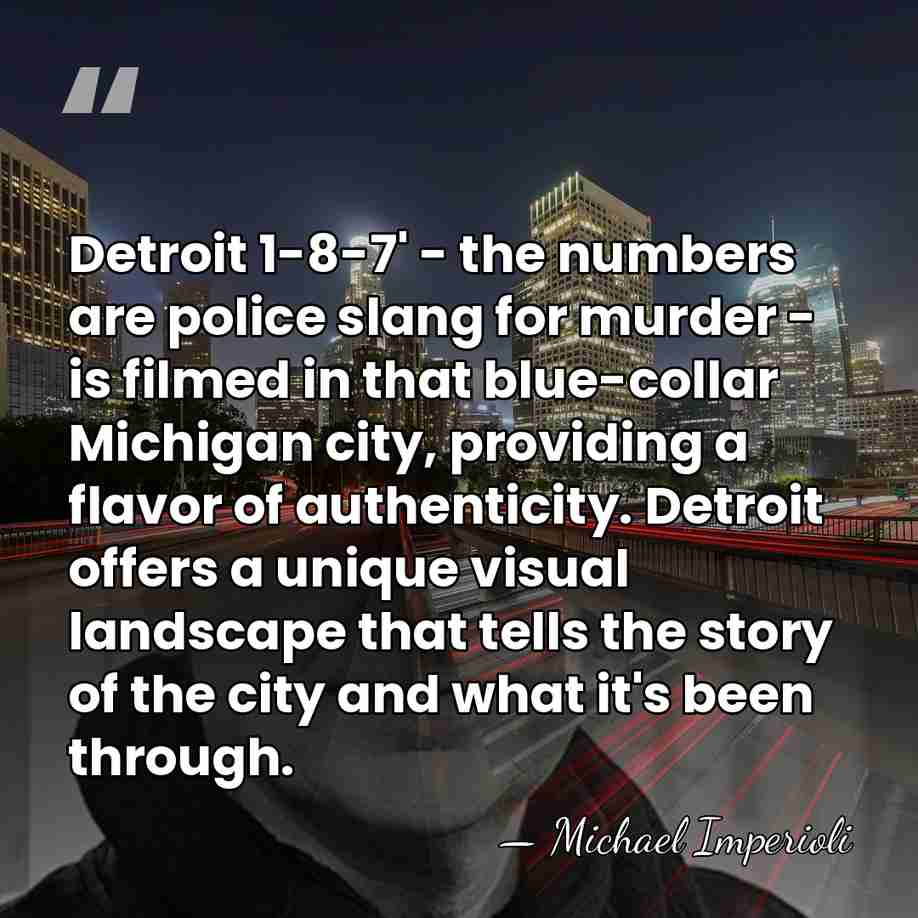 Detroit 1-8-7' - the numbers are police slang for murder - is&hellip; - Michael Imperioli