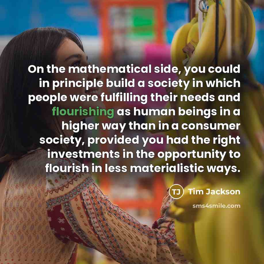 “On the mathematical side, you could in principle build a…” quote by Tim Jackson