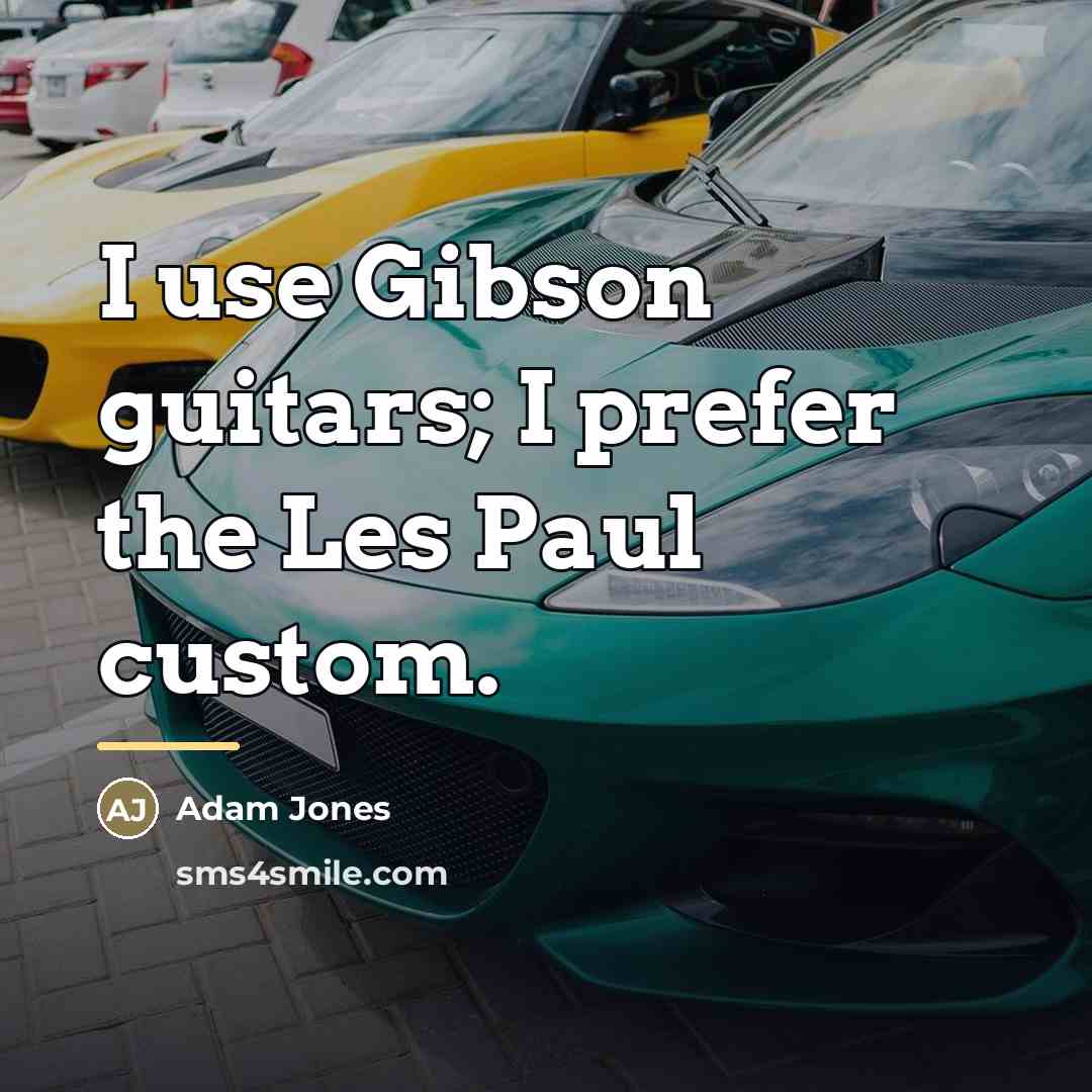 “I use Gibson guitars; I prefer the Les Paul custom.…” quote by Adam Jones
