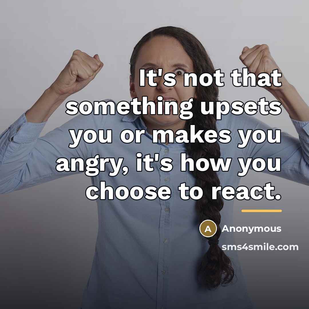 “It's not that something upsets you or makes you angry,…” quote by Anonymous