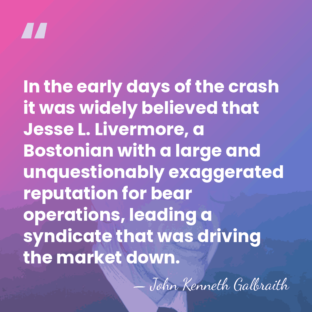 In the early days of the crash it was widely believed that&hellip; - John Kenneth Galbraith