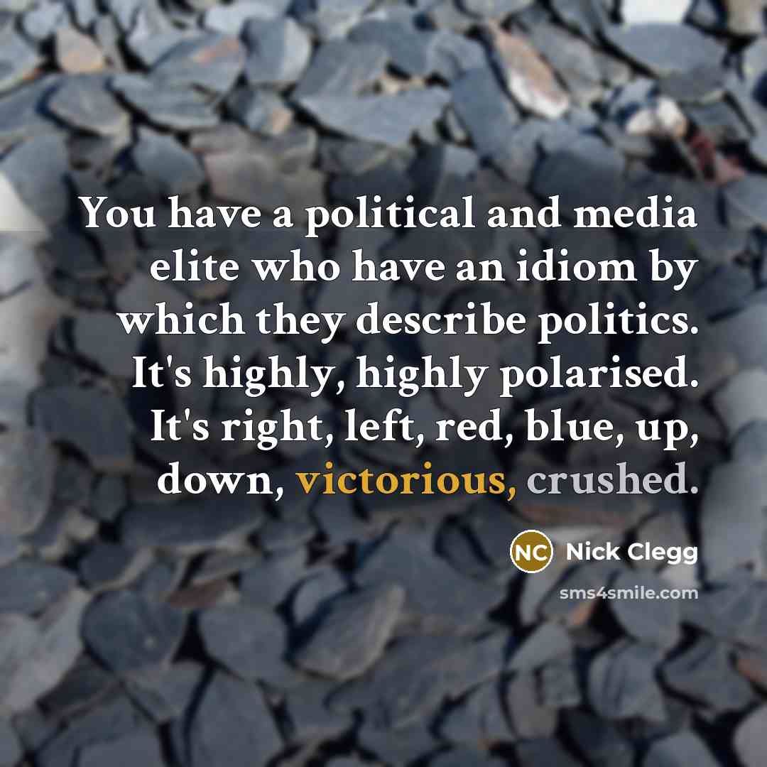 “You have a political and media elite who have an…” quote by Nick Clegg