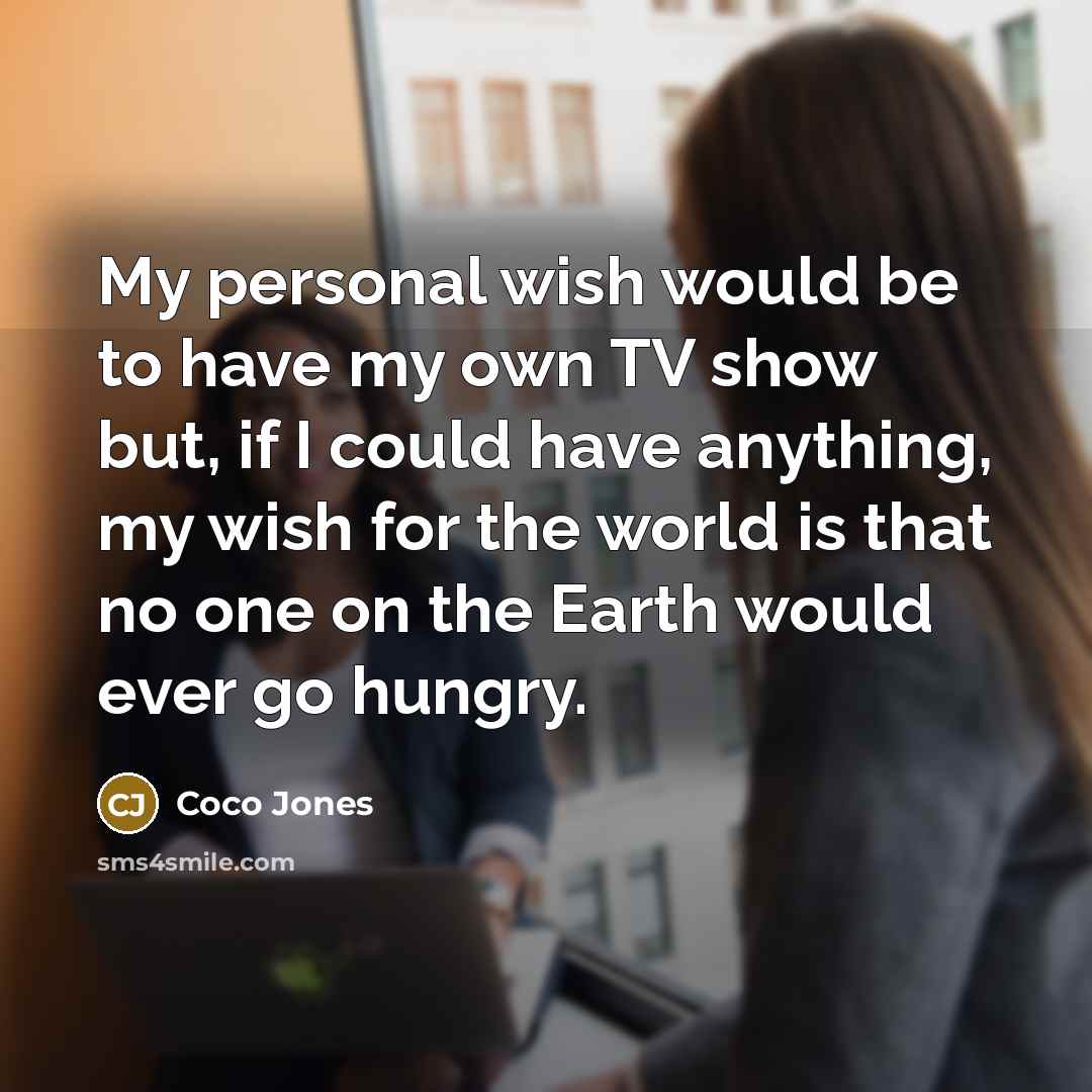 “My personal wish would be to have my own TV…” quote by Coco Jones