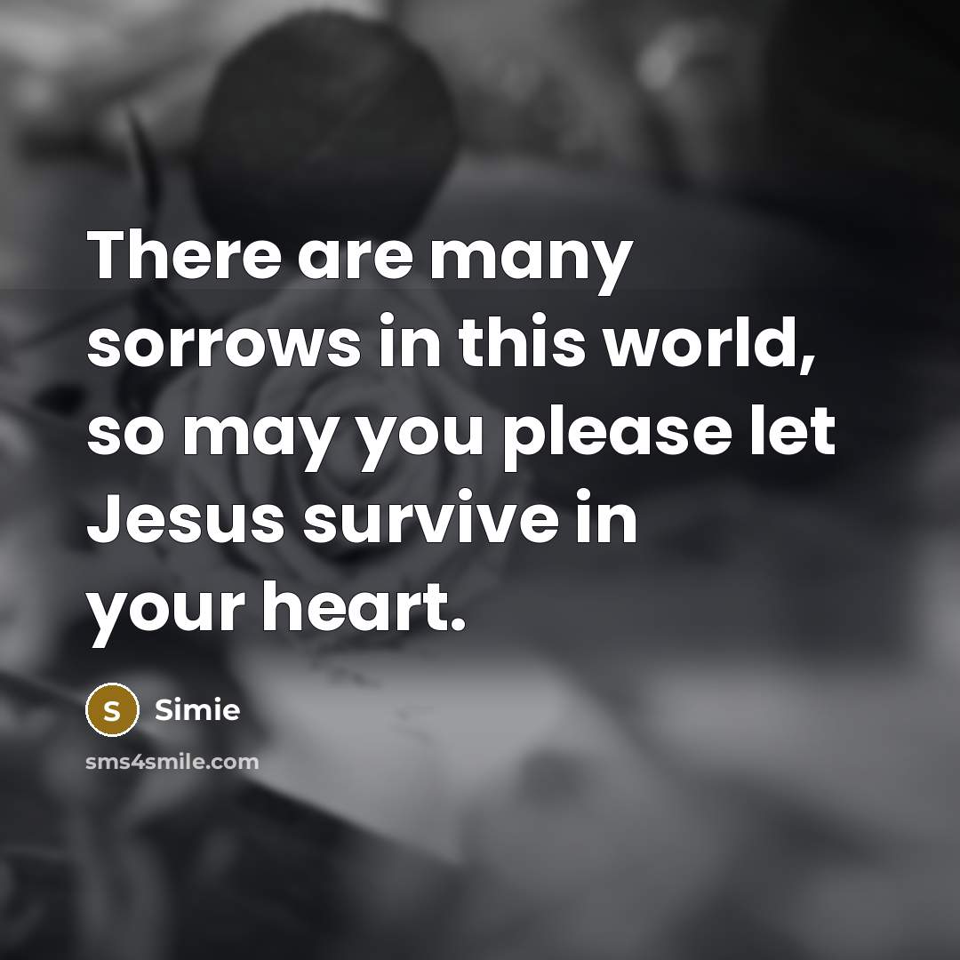 “There are many sorrows in this world, so may you…” quote by Simie