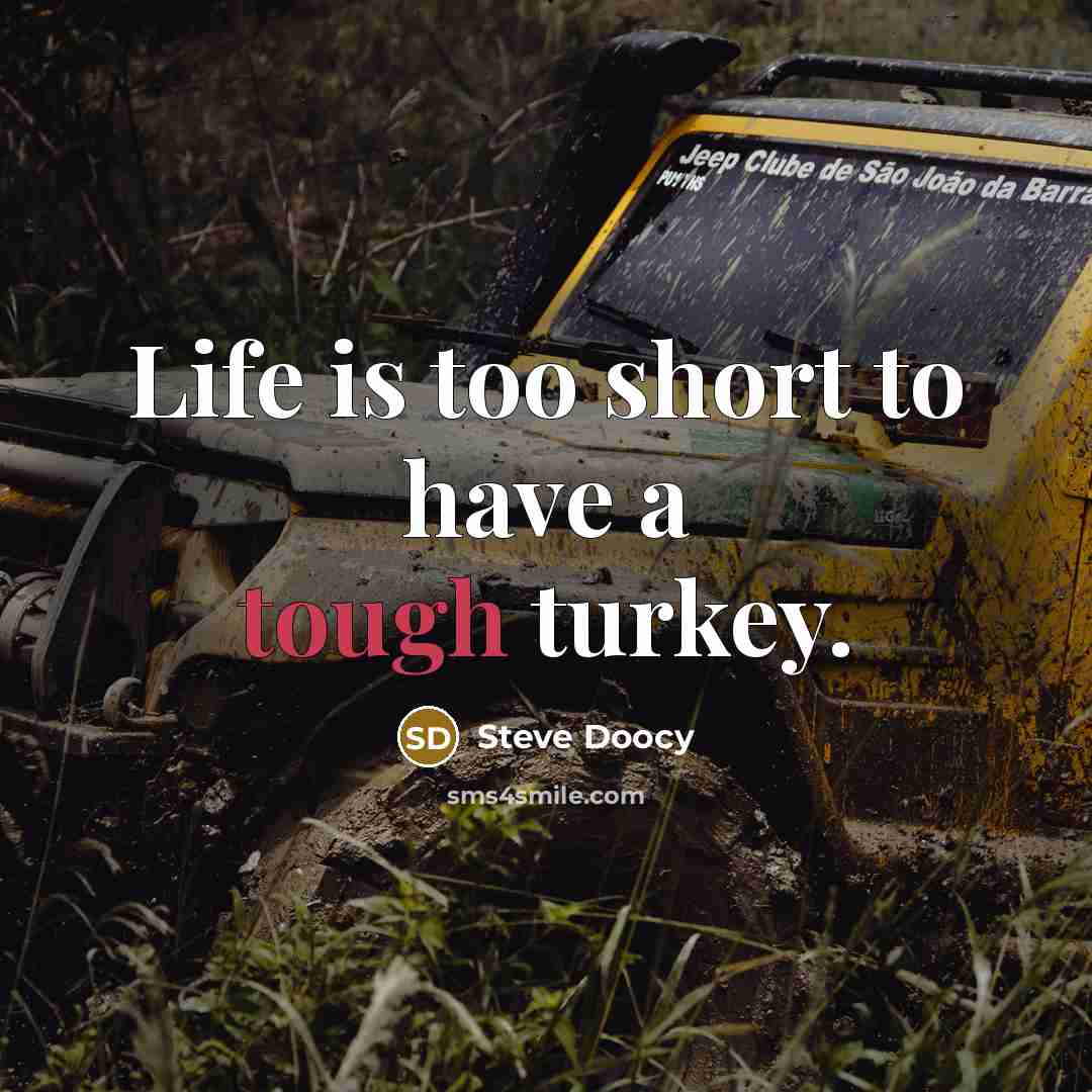 “Life is too short to have a tough turkey.…” quote by Steve Doocy