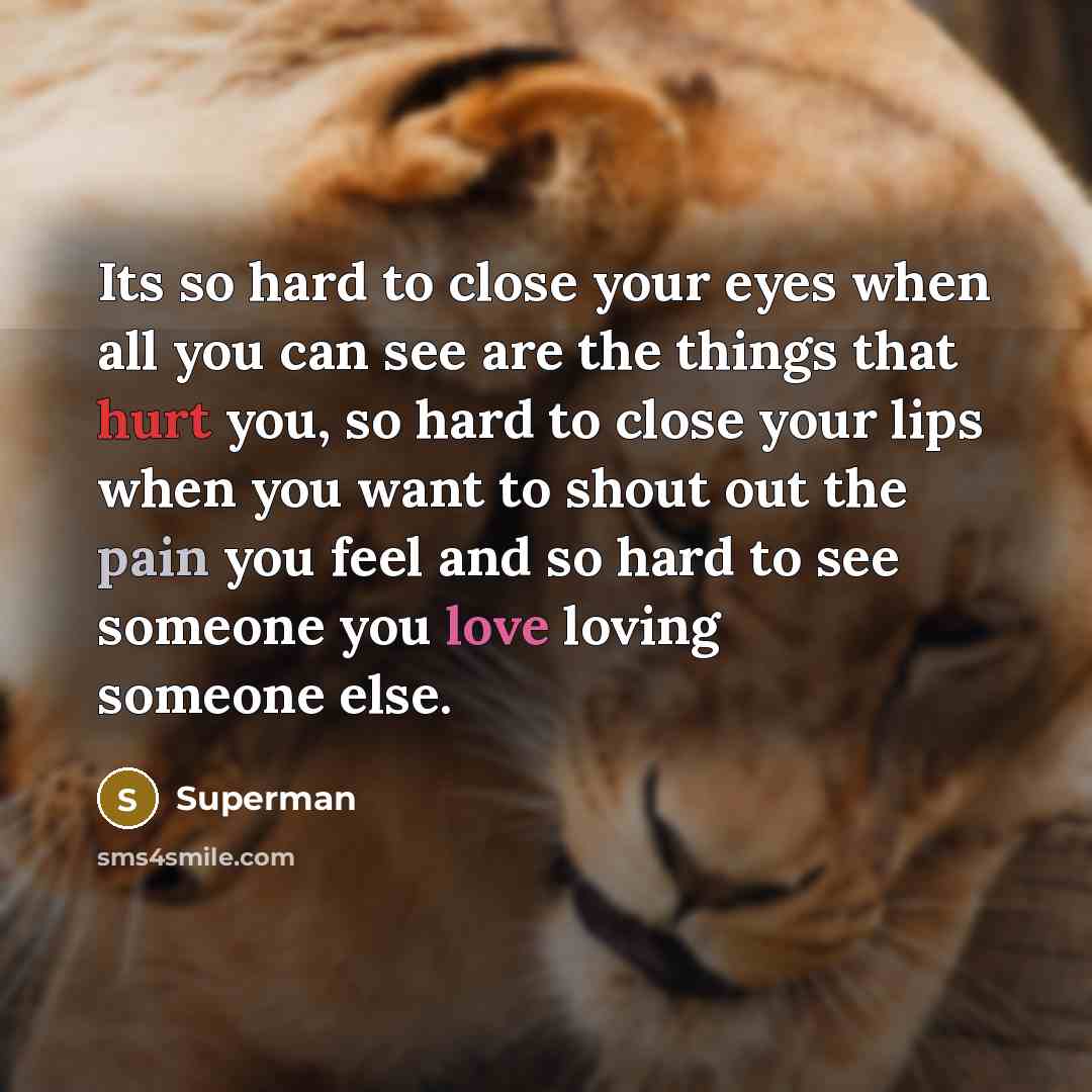“Its so hard to close your eyes when all you…” quote by Superman
