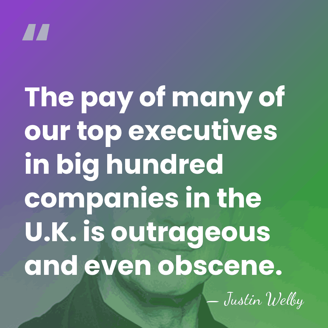 The pay of many of our top executives in big hundred companies&hellip; - Justin Welby