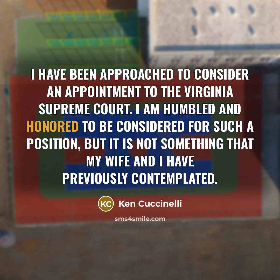 “I have been approached to consider an appointment to the…” quote by Ken Cuccinelli