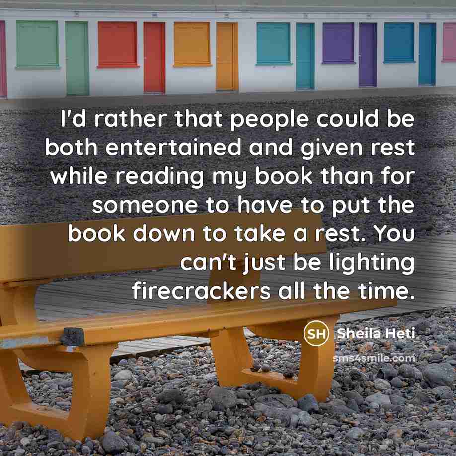 “I'd rather that people could be both entertained and given…” quote by Sheila Heti