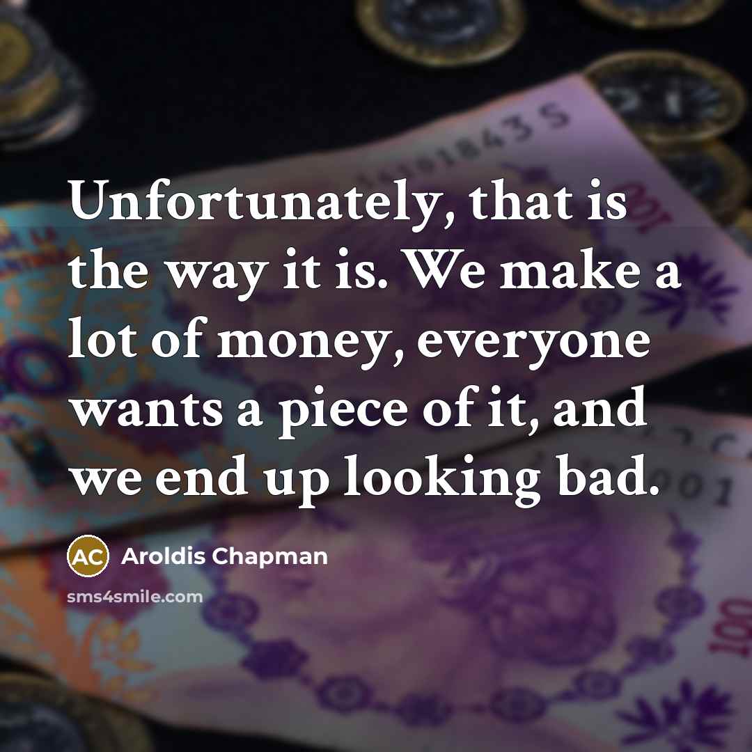 “Unfortunately, that is the way it is. We make a…” quote by Aroldis Chapman