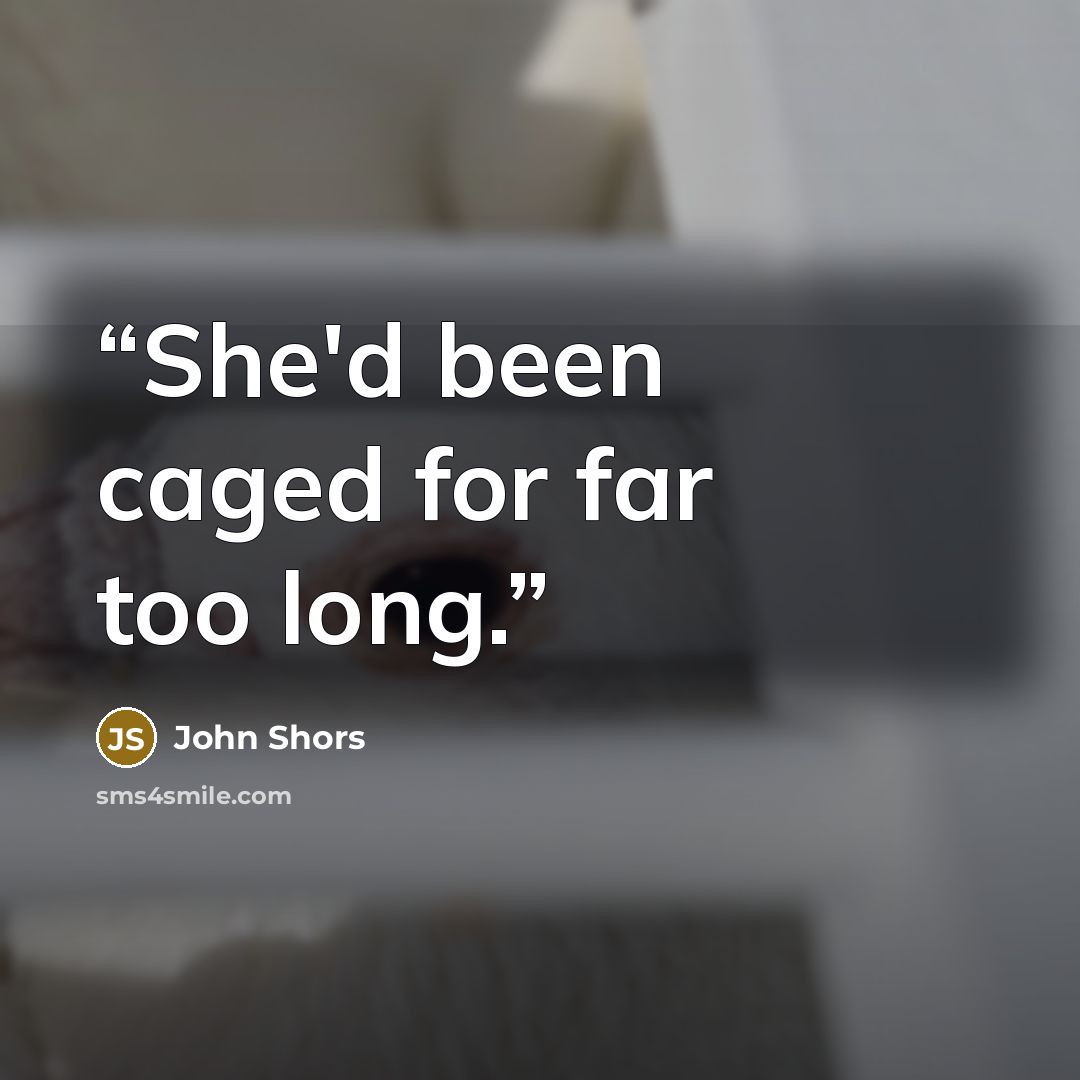 “She'd been caged for far too long.” quote by John Shors