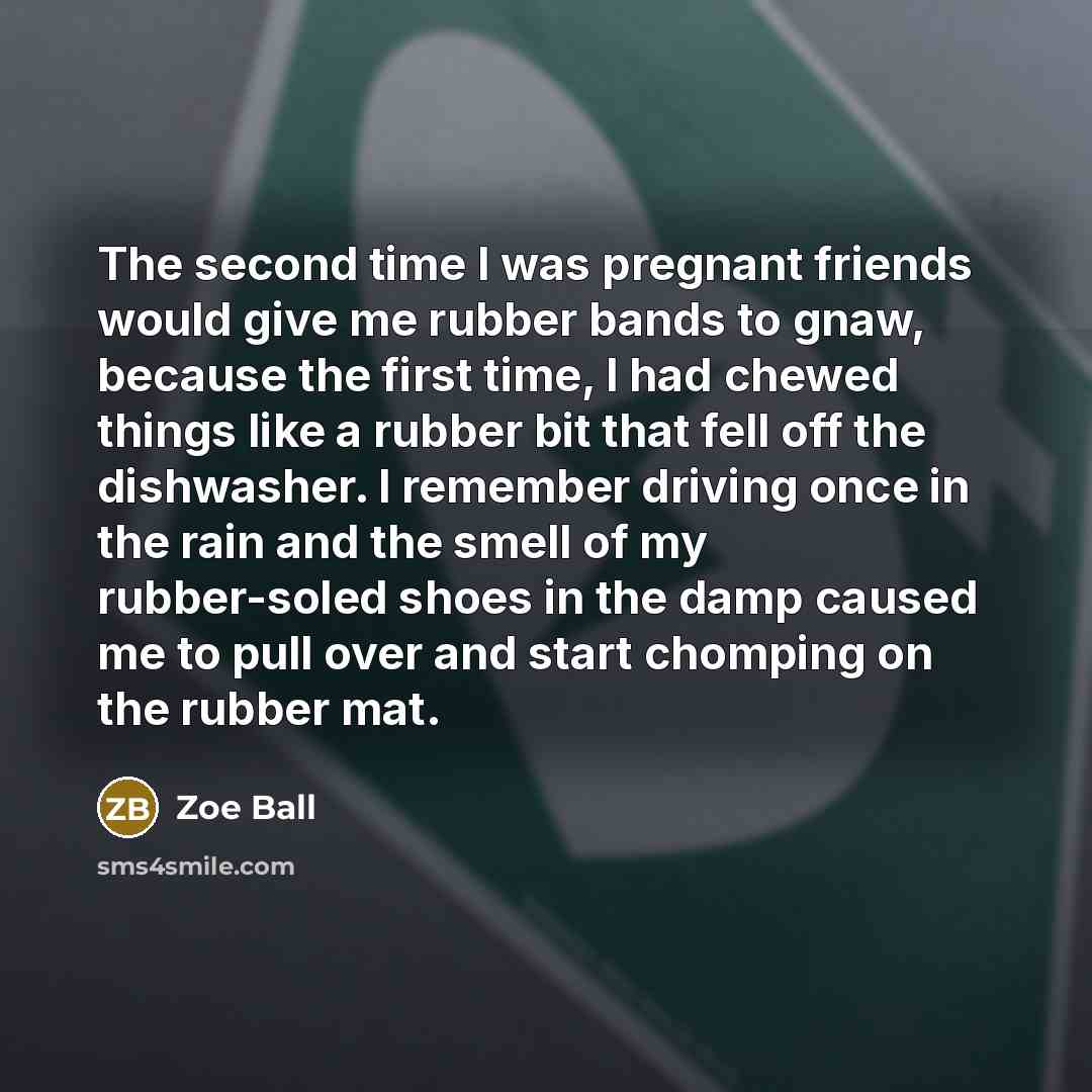 “The second time I was pregnant friends would give me…” quote by Zoe Ball