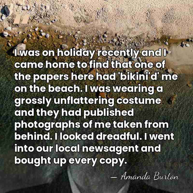 I was on holiday recently and I came home to find that&hellip; - Amanda Burton