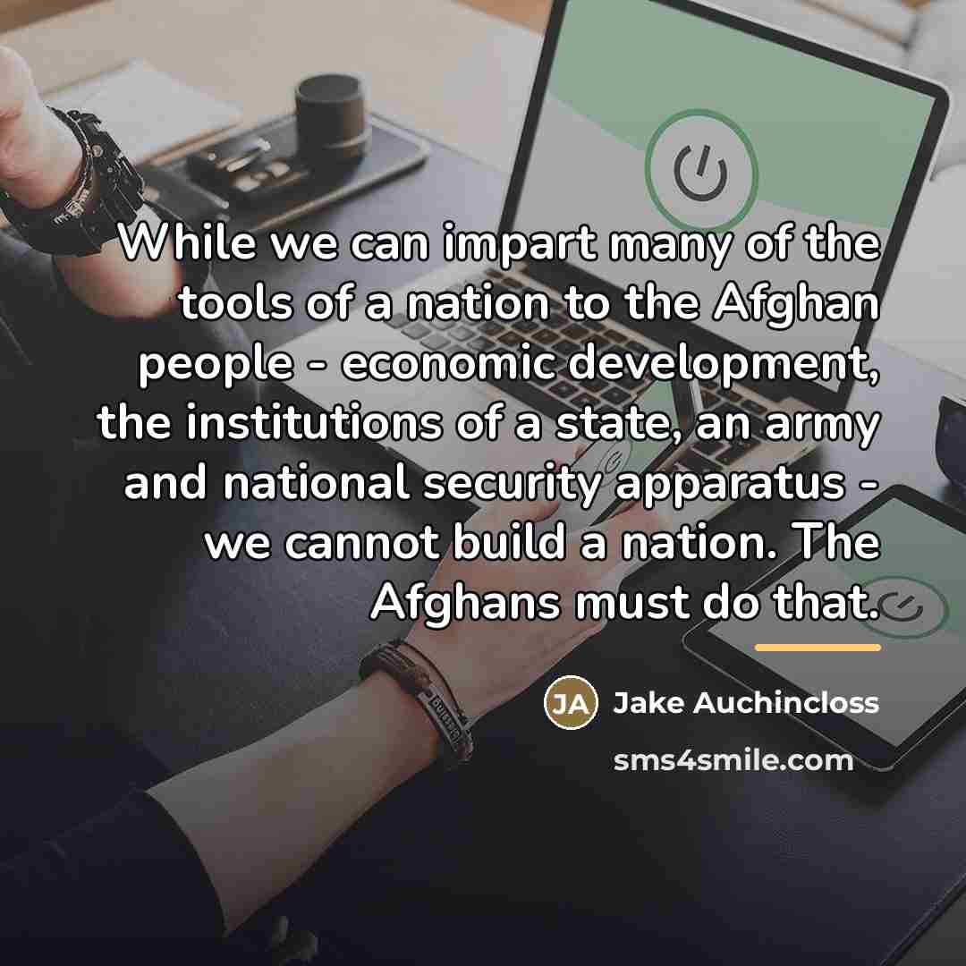 “While we can impart many of the tools of a…” quote by Jake Auchincloss