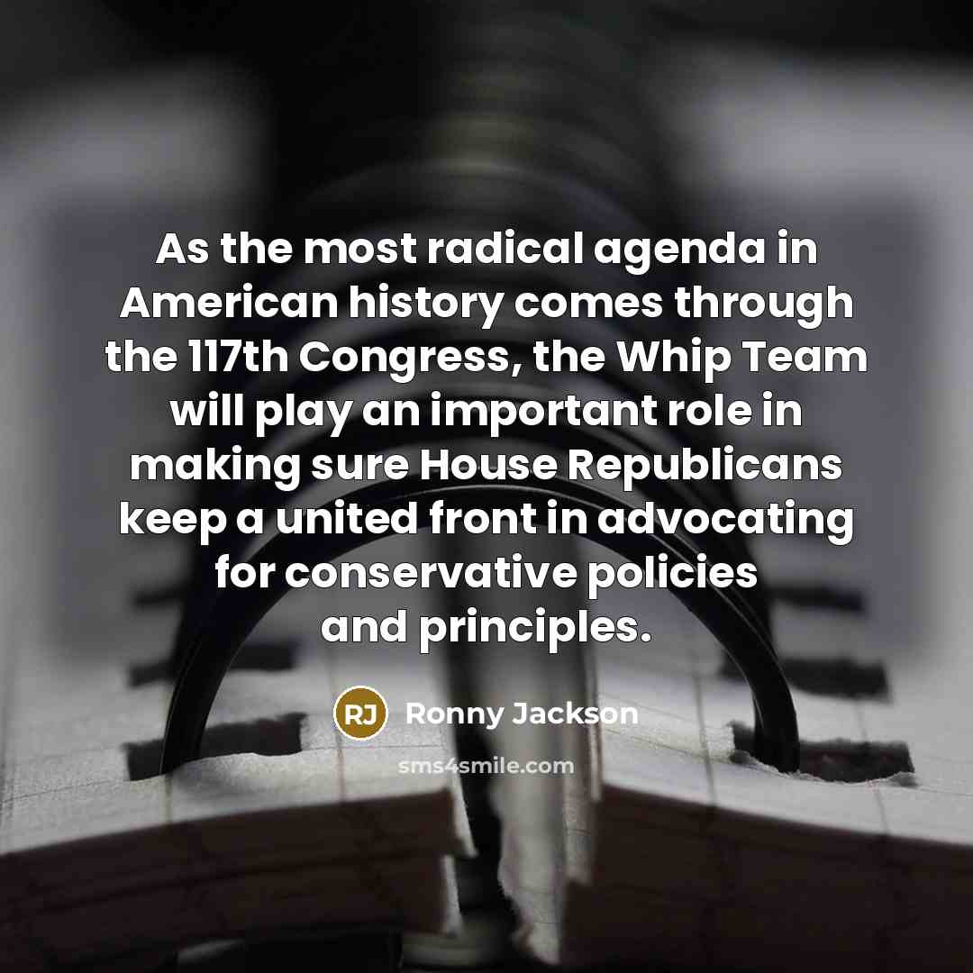 “As the most radical agenda in American history comes through…” quote by Ronny Jackson