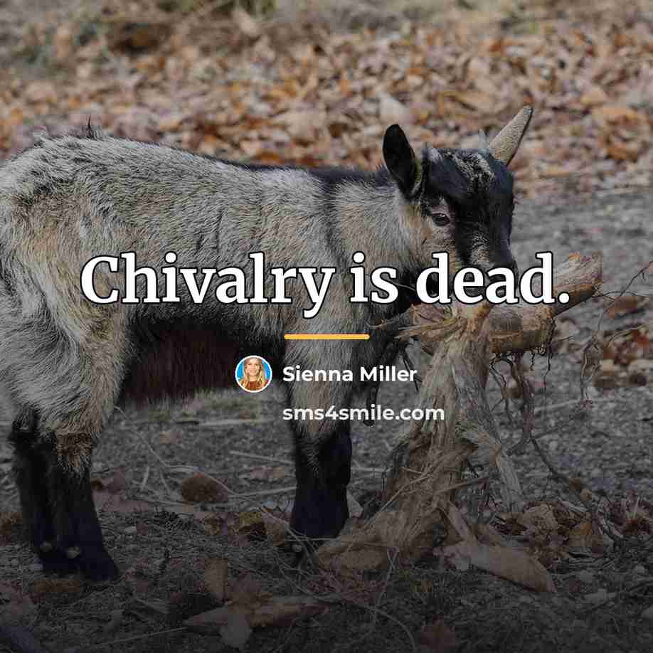 “Chivalry is dead.…” quote by Sienna Miller