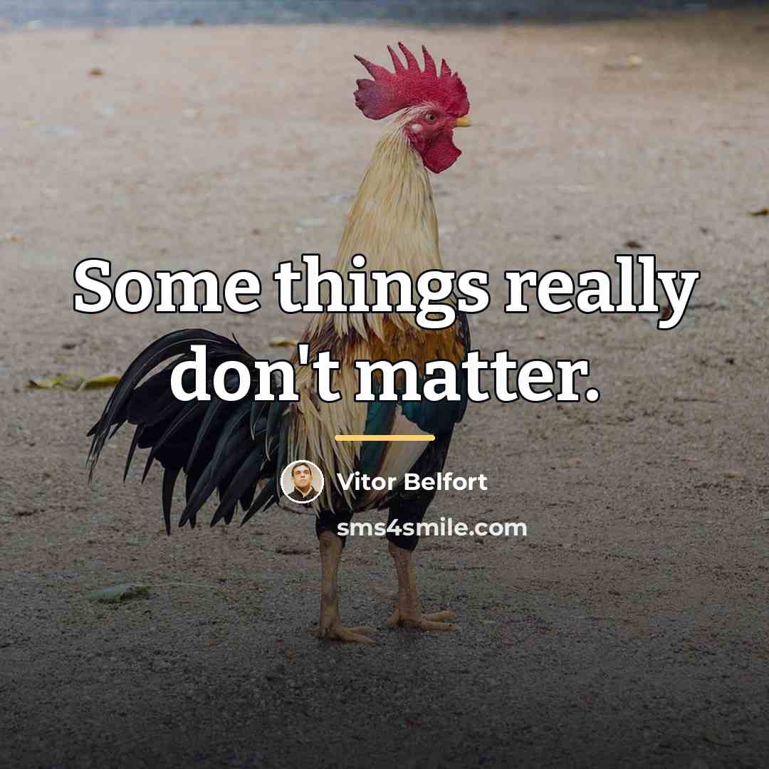 “Some things really don't matter.…” quote by Vitor Belfort
