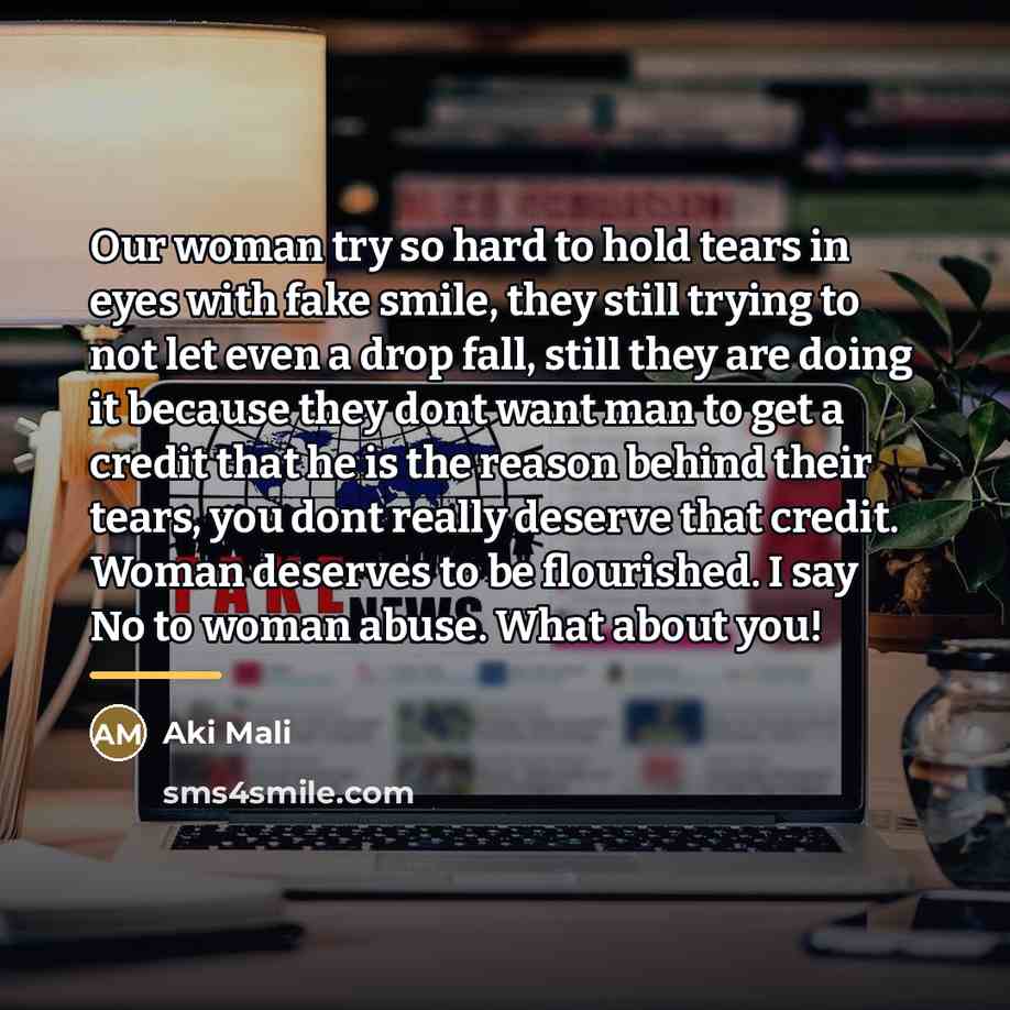 “Our woman try so hard to hold tears in eyes…” quote by Aki Mali