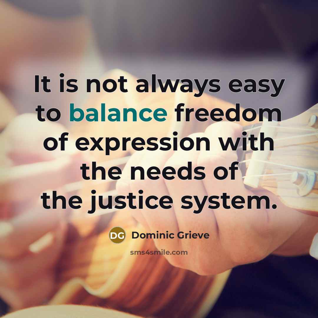 “It is not always easy to balance freedom of expression…” quote by Dominic Grieve