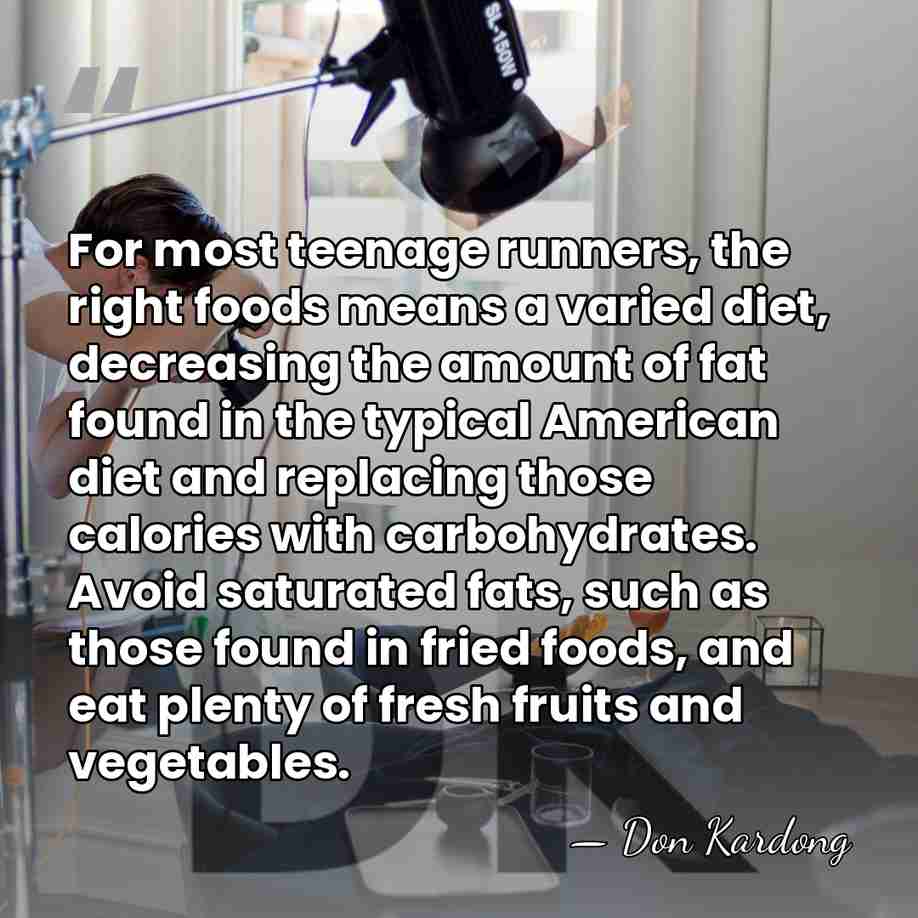 For most teenage runners, the right foods means a varied diet, decreasing&hellip; - Don Kardong