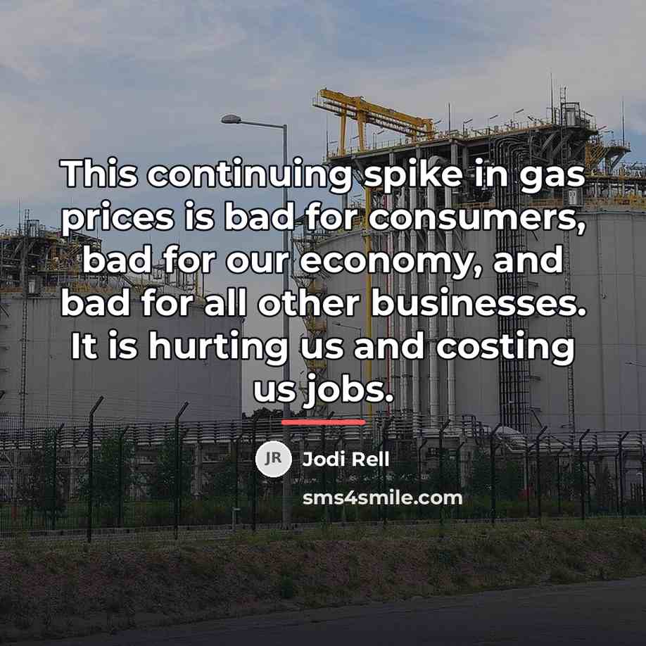 “This continuing spike in gas prices is bad for consumers,…” quote by Jodi Rell