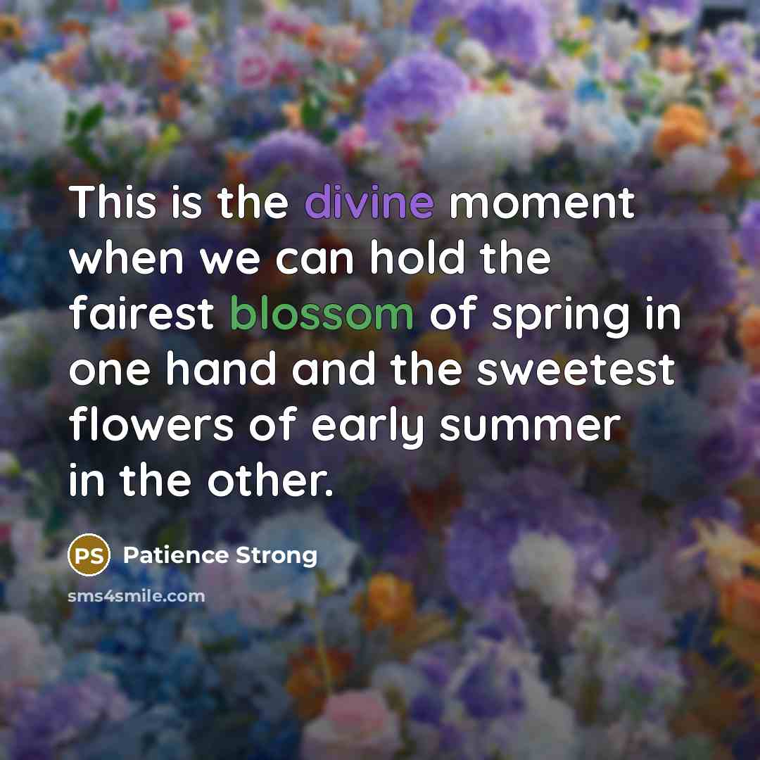 “This is the divine moment when we can hold the…” quote by Patience Strong