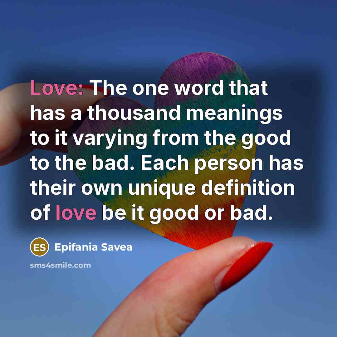 “Love: The one word that has a thousand meanings to…” quote by Epifania Savea