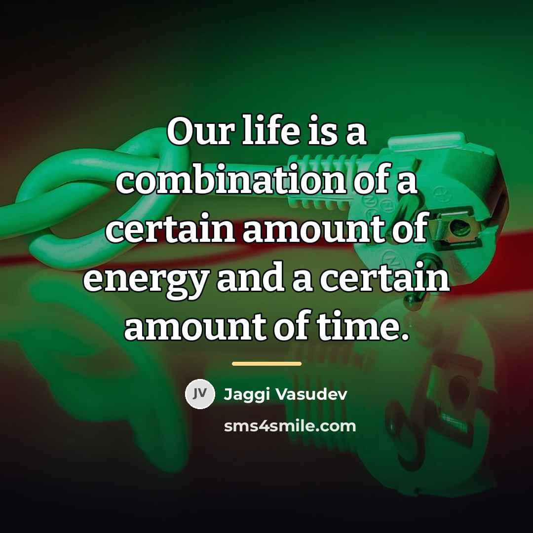 “Our life is a combination of a certain amount of…” quote by Jaggi Vasudev
