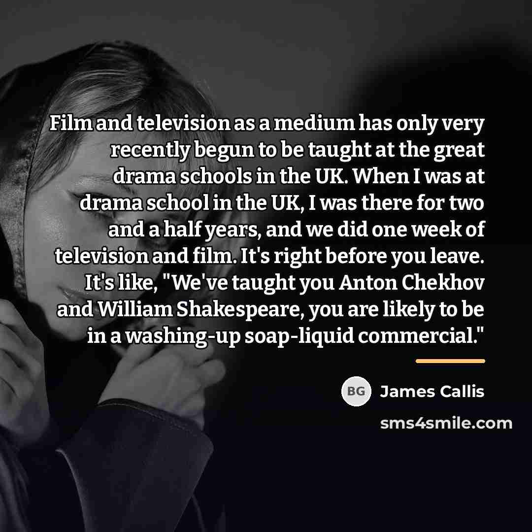 “Film and television as a medium has only very recently…” quote by James Callis