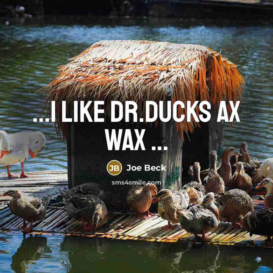 “...I like Dr.Ducks Ax Wax …” quote by Joe Beck