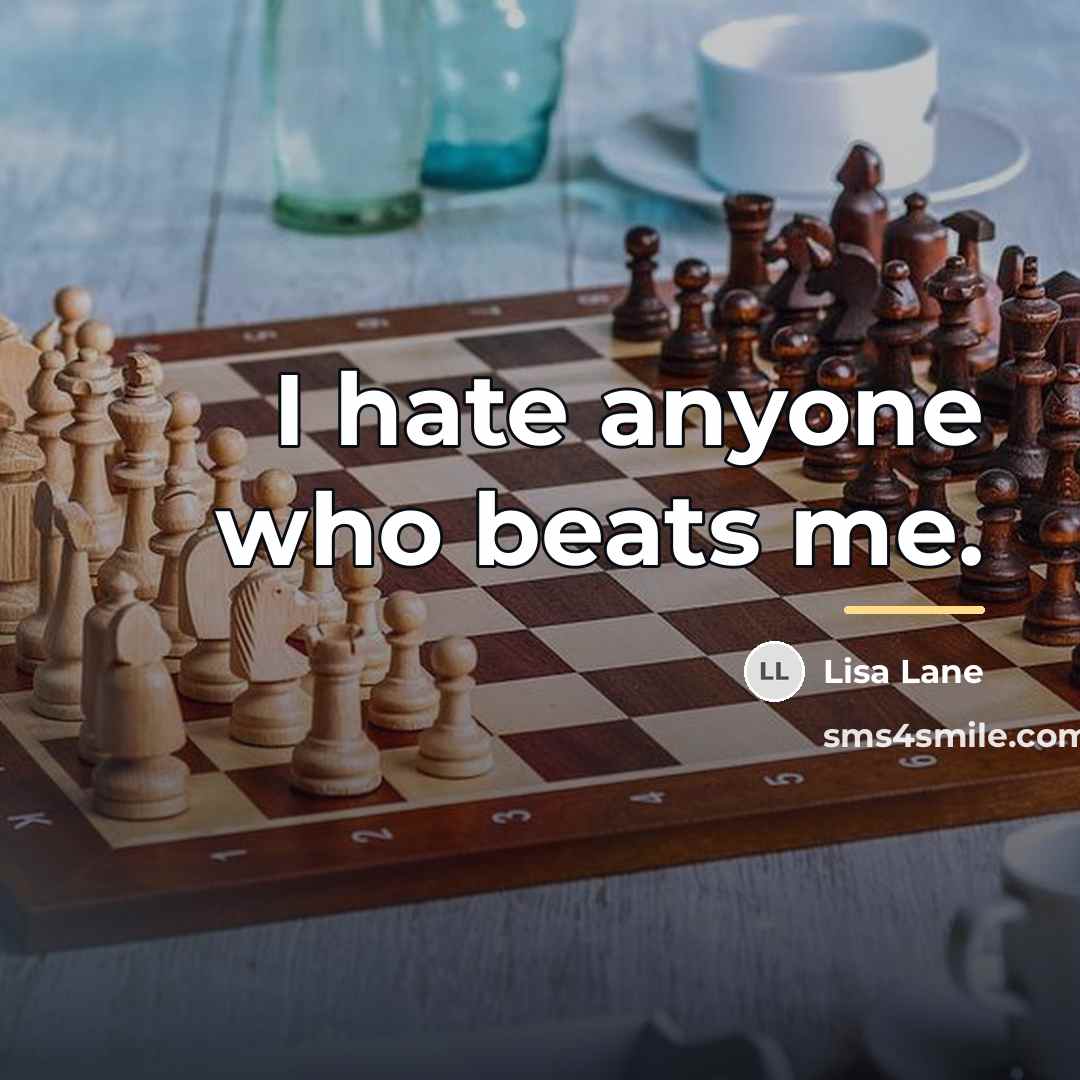 “I hate anyone who beats me.…” quote by Lisa Lane
