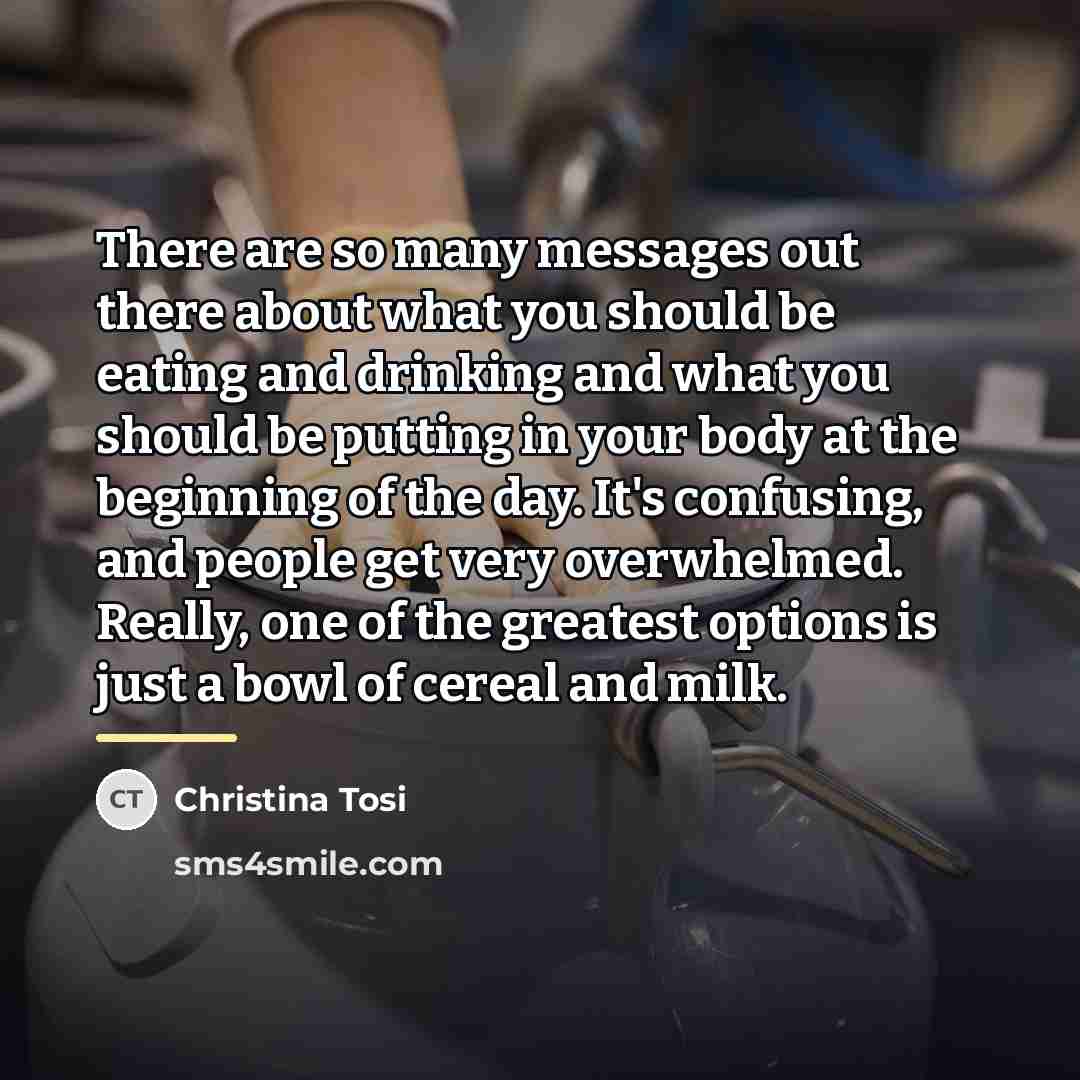 “There are so many messages out there about what you…” quote by Christina Tosi