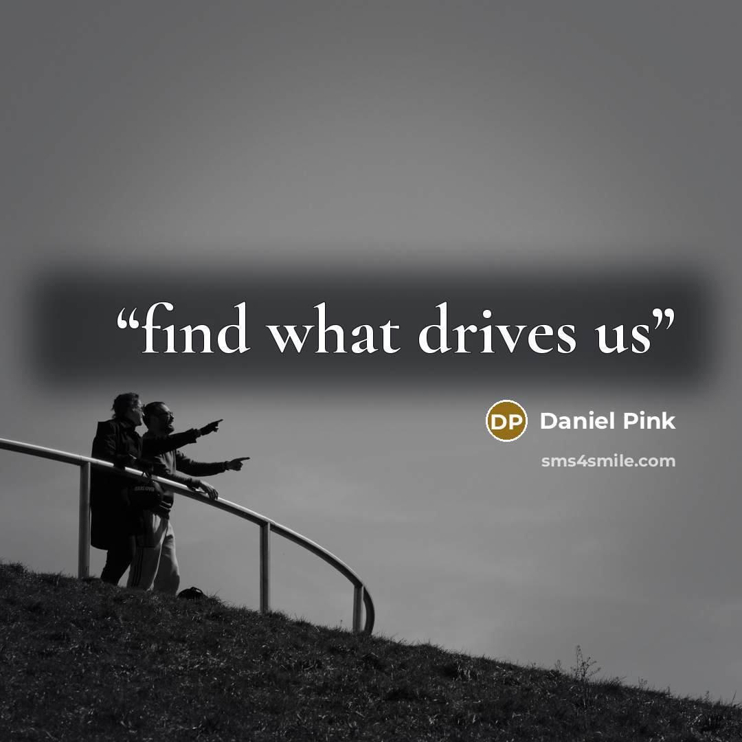 “find what drives us” quote by Daniel Pink
