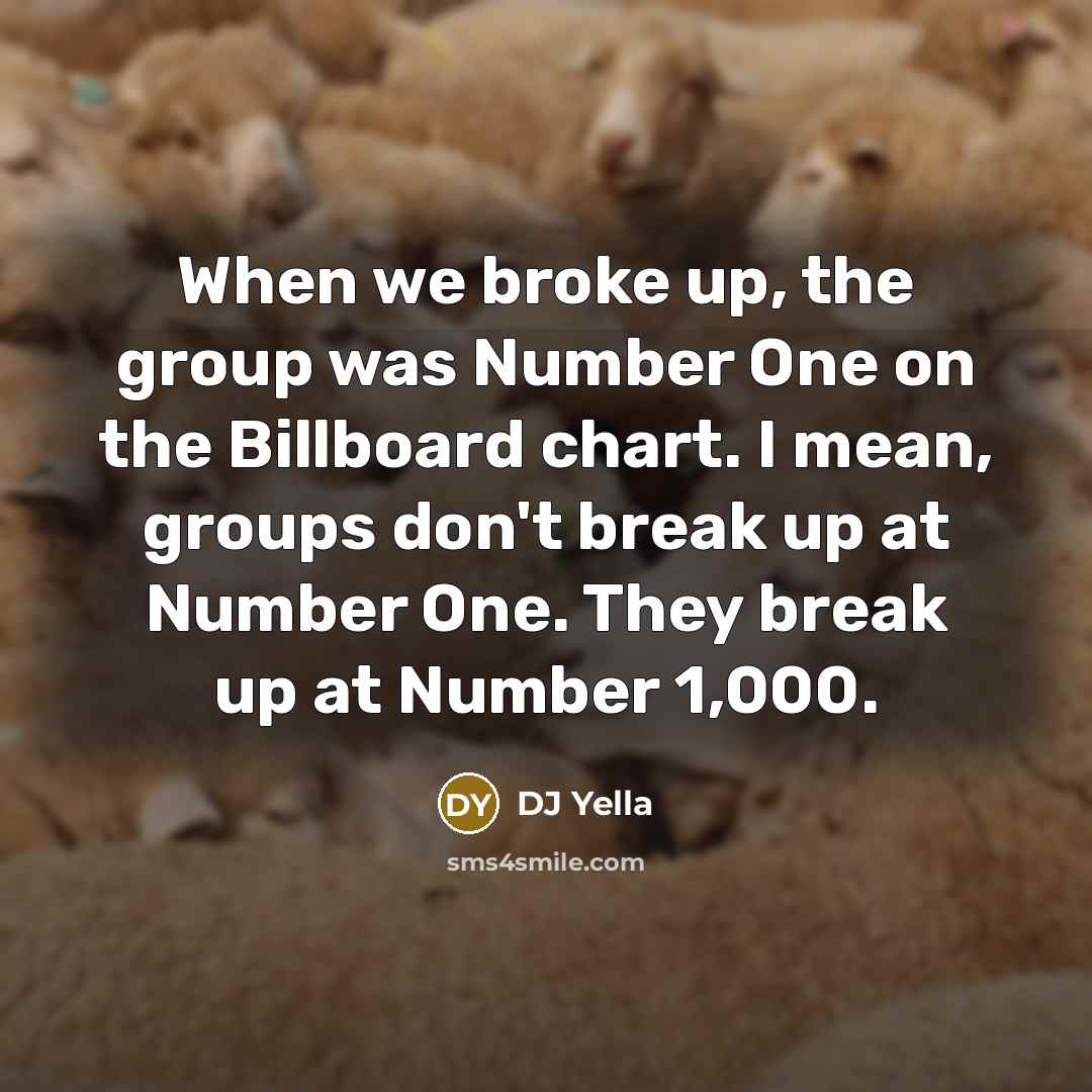 “When we broke up, the group was Number One on…” quote by DJ Yella