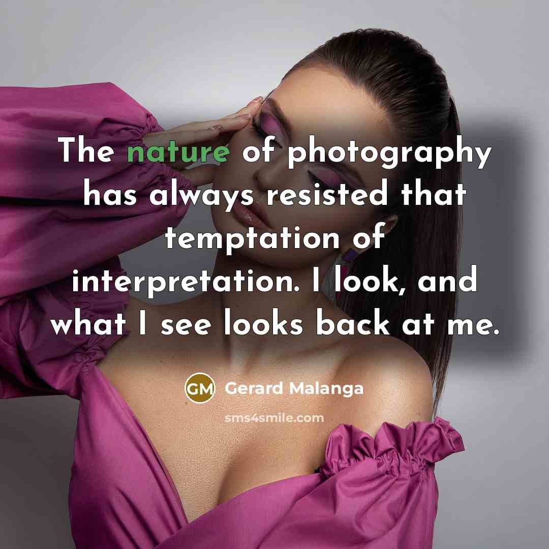 “The nature of photography has always resisted that temptation of…” quote by Gerard Malanga
