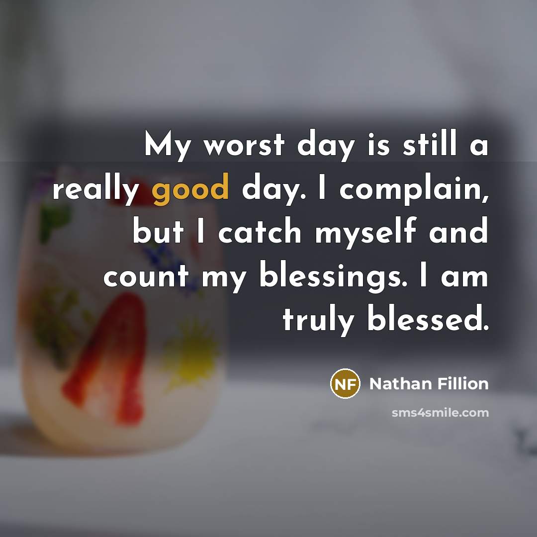“My worst day is still a really good day. I…” quote by Nathan Fillion