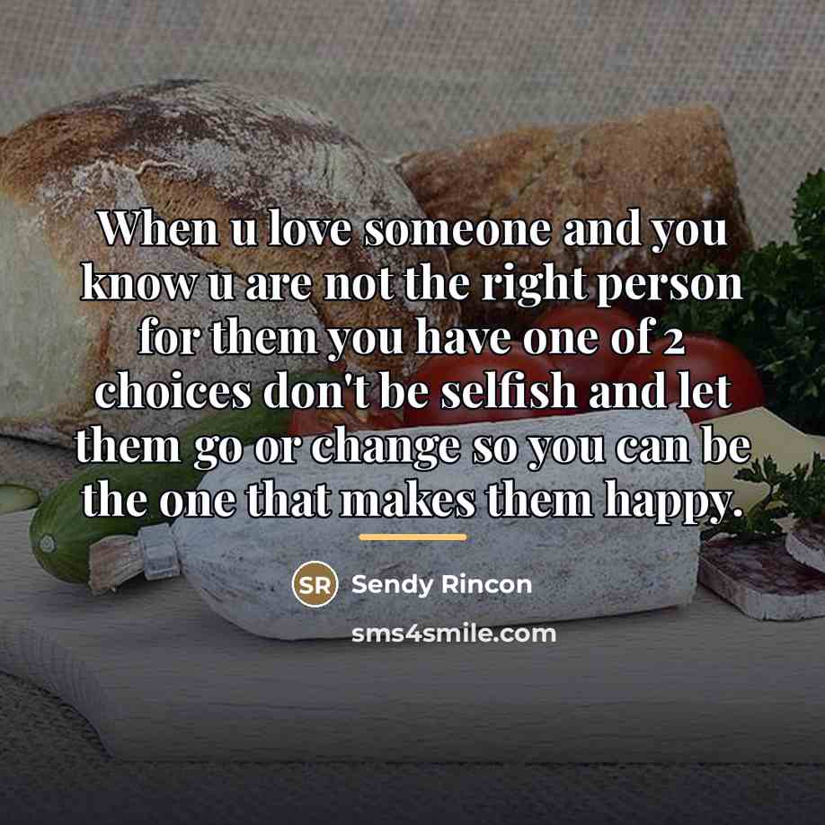 “When u love someone and you know u are not…” quote by Sendy Rincon