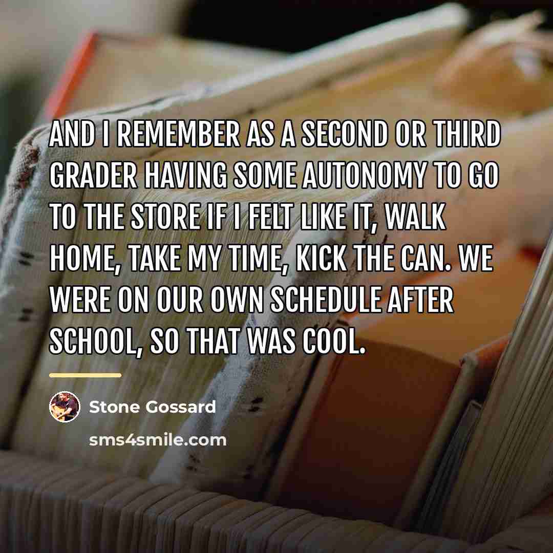 “And I remember as a second or third grader having…” quote by Stone Gossard