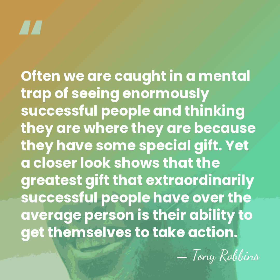Often we are caught in a mental trap of seeing enormously successful&hellip; - Tony Robbins