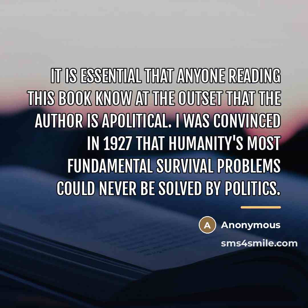 “It is essential that anyone reading this book know at…” quote by Anonymous