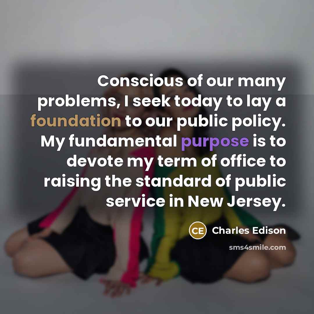 “Conscious of our many problems, I seek today to lay…” quote by Charles Edison