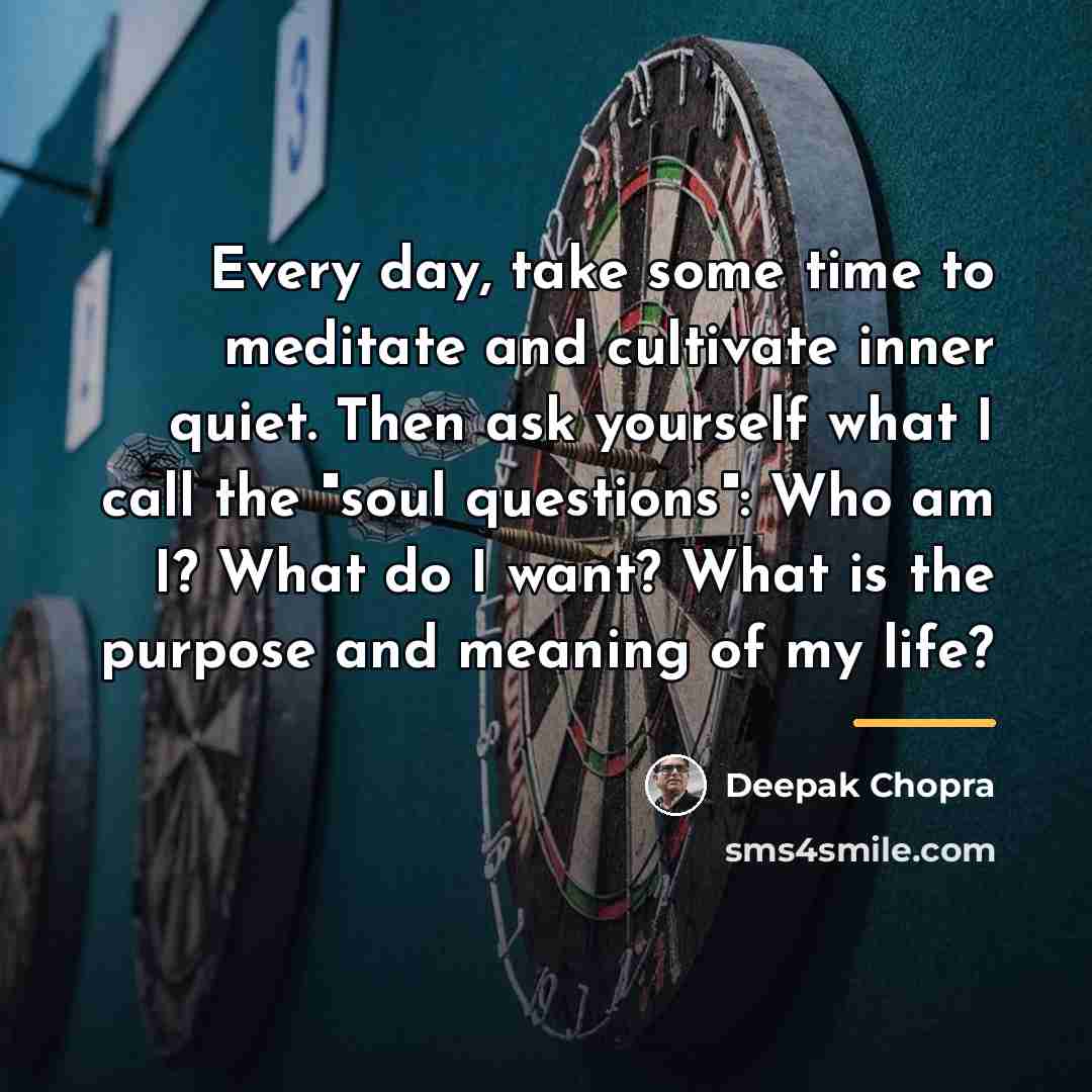 “Every day, take some time to meditate and cultivate inner…” quote by Deepak Chopra