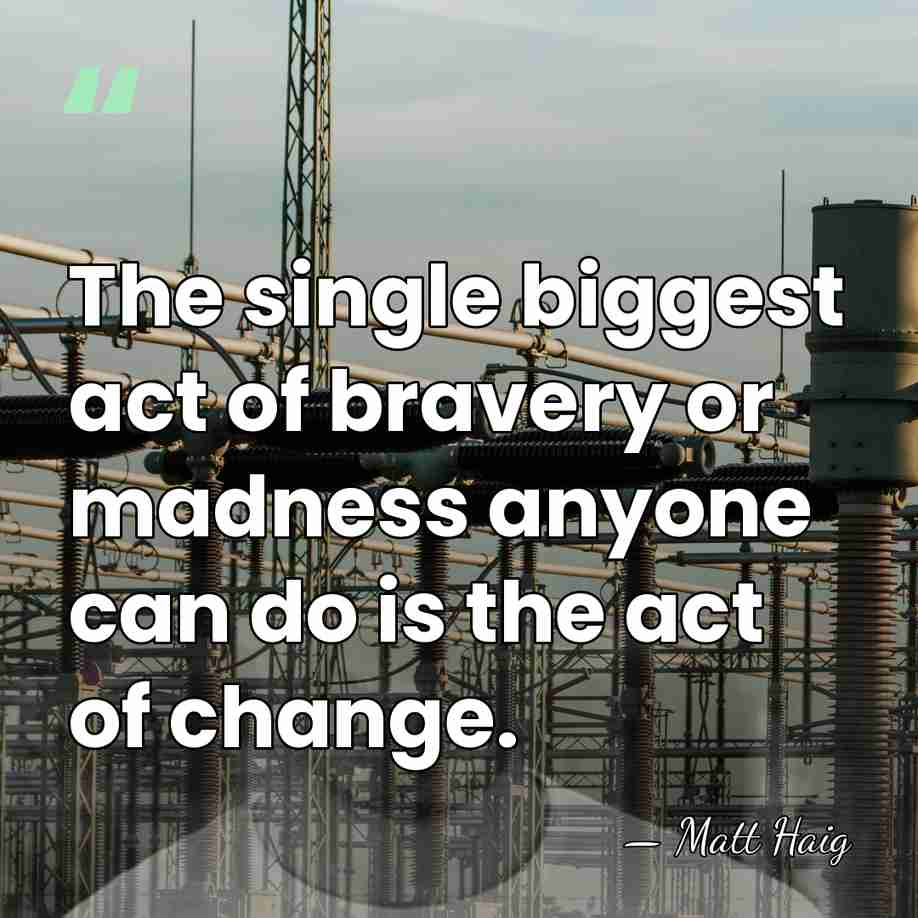 The single biggest act of bravery or madness anyone can do is&hellip; - Matt Haig