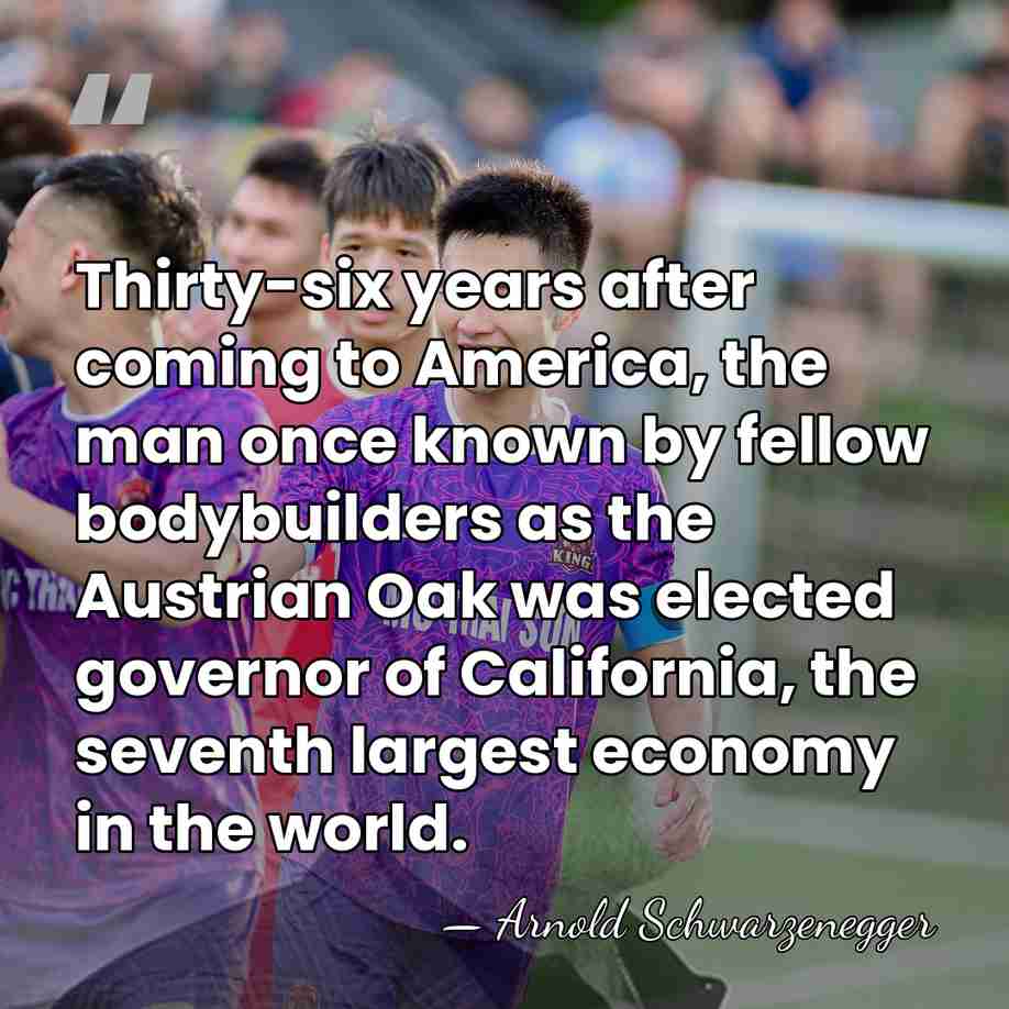 Thirty-six years after coming to America, the man once known by fellow&hellip; - Arnold Schwarzenegger